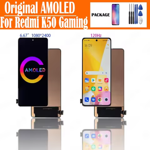 For Xiaomi Redmi K50 Original AMOLED Gaming 21121210C LCD Display touch screen digitizer for redmi k