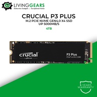 CRUCIAL SSD NVME M.2 GEN 3 / 4  P3 / P3 PLUS SERIES ( 4TB )