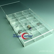 Square Jewelry Tray Acrylic Display Tray Jewelry Box Storage Box Plexiglass Grid Transparent E44W