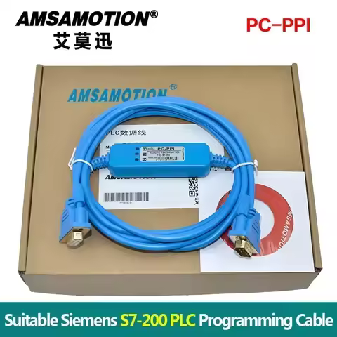 PC-PPI Suitable for Siemens S7-200 PLC Programming Cable Serial RS232 To RS485 Conversion DB9 Downlo