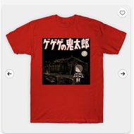 Chinese New Year red chothes Cartoon【GeGeGe no Kitaro】graphic 100%cotton O-neck T-Shirt