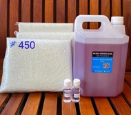 เรซิ่นไฟเบอร์กลาส 5 กิโลกรัม+ตัวเร่ง60cc พร้อมใยแก้วเบอร์450 3กิโลกรัม
