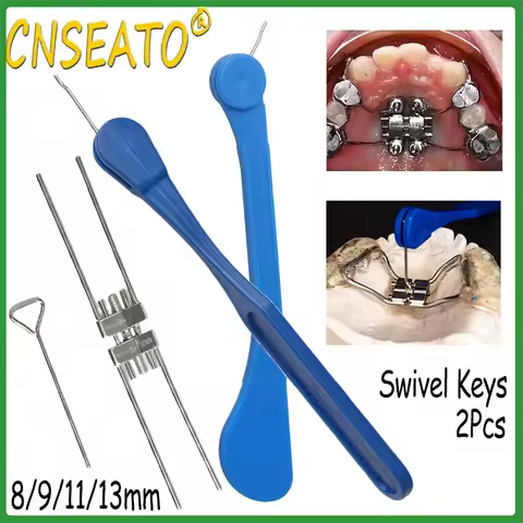 2Pcs/Pack Dental Orthodontic Implant Expansion Screw Rapid Palatal Expander Swivel Keys Ortho Braces