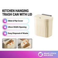 Tong Sampah Gantung 12L Tong Sampah Dapur Dengan Penutup Dinding Tong Sampah Berkapasiti Besar Tong 