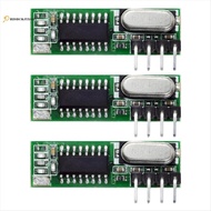 3PCS Mhz Superheterodyne  Receiver and Transmitter Module for Wireless Module Kit 433Mhz Remote Cont