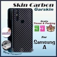 SKIN CARBON GARSKIN SAMSUNG A01 CORE A02S A10 A11 A10S A12 A20 A20S