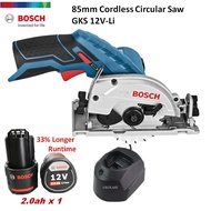 Bosch GKS 12V-LI 85MM Cordless Circular Saw With 1 X 2AH Battery & Charger