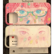 Phone Phone Case Suitable for iPhone Girl Comic Eyes Suitable for iPhone13 Phone Case iPhone16/14 Fe