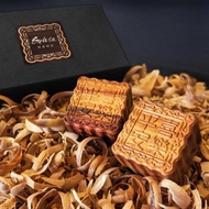 平安喜樂 浮雕原木月餅磁鐵2入組 - 【國產材/月餅系列】