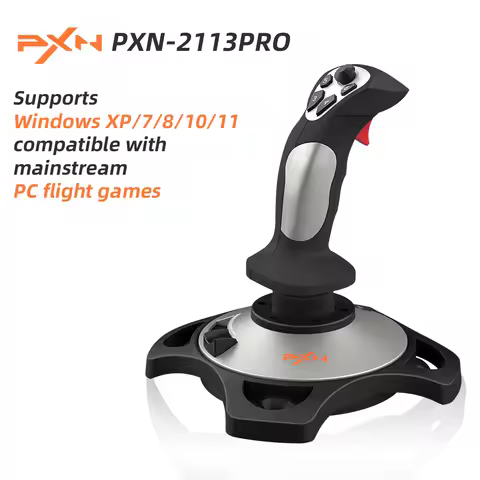 PXN-2113 PRO Simulated Flight Controller with Built in Motor Compatible with PC Mainstream Flight Ga