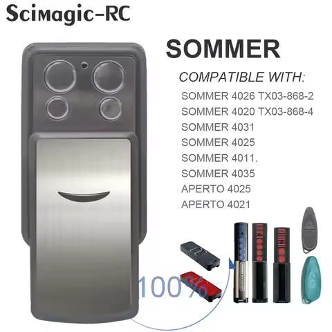 SOMMER 4031 4020-TX03-868-4 868.8MHZ Handheld Transmitter 4031V000 Slider Garage Remote Control