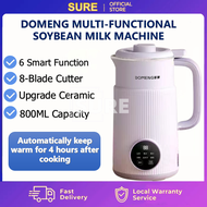 【NEW MODEL 2023】DOMENG Mini Soy Bean Milk Maker machine 800ml  Heating Blender almond Milk Maker/ Capacity 800ML/ 破壁机