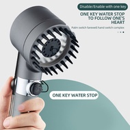 【Bathroom Shower Head】4 in 1 Massage Shower 3 Modes High Pressure Water Saving Rain Shower Head