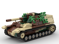 MOC Military Honey Badger Self-Propelled Gun Tank Model Assembly Toy Blocks for Boys Suitable for Ch