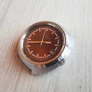 Burgundy dial Poljot 17 jewels mens wrist watch – round case mechanic watch USSR