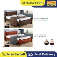 KLSB Queen Wooden Bed / Wooden Bed Frame / Wooden Bed Frame Queen / Katil Queen / Katil Kayu / Double Bed  Solid Wood