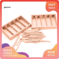 YX Montessori Wooden Spindle Rods Box Kids Baby Early Learning Educational Toy