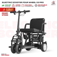 Fresco Electric Scooter 4 Wheel X5 Pro with Double front wheel Airline Approved