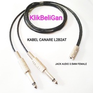 Kabel Canare L2B2AT Jack Aux 3.5mm Female To 2 Akai Mono 0,5 Meter