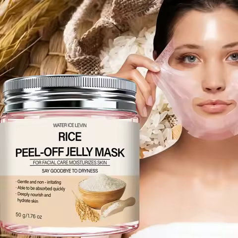 Rice Peel-Off Jelly Mask | Hydrating & Firming Facial Care with Collagen & Hyaluronic Acid | Nourish