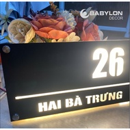 LED HOUSE NUMBER PLATE, 1cm Embossed Mica Porridge Number Plate, Beautiful House Number Plate Enhanc