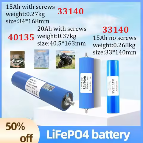 33140 40135 3.2V 15Ah 20Ah LiFePO4 Battery Phosphate Cell for 4S 12V 24V Motorcycle Car Motor Batter