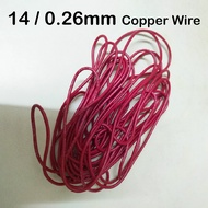 14 / 0.26mm Red Automotive Flexible Pure Copper Wire Gauge Cables AWG18 5m