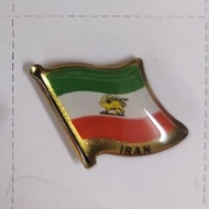 [IRAN & MALAYSIA]  BENDERA FLAG IRAN MALAYSIA 2026 with epoxy with COLLAR PIN IRAN SAVE IRAN WE LOVE