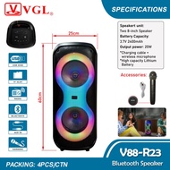 VGL RECHARGEABLE BLUETOOTH SPEAKER with free WIRELESS MICROPHONE ( V88-R23 )