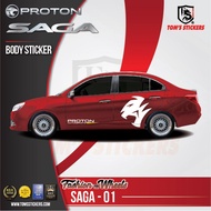 New proton saga body sticker