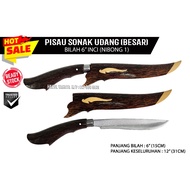 🔥🔥 MALAYSIA [READY STOCK] HANDMADE – PISAU NIBONG/PISAU LAPAH DAGING SARUNG KAYU BILAH 6” INCI (SAIZ