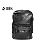 Shigetsu EBINO Debossed  Monogram Leather Backpack for School laptop bag office bag bagpack