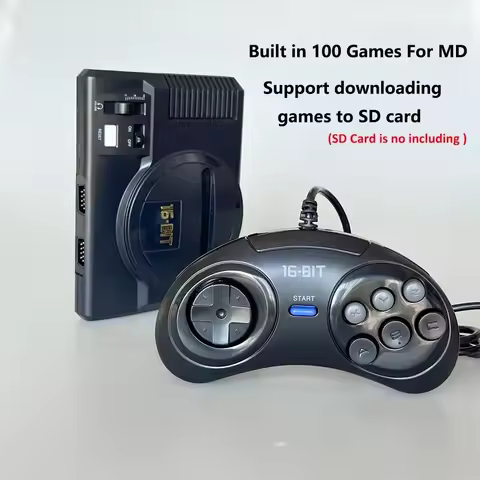 MD100 16 BIT HD MEGA DRIVE Super Mini Md Game Console HD Video 16bit TV Games Built in 100 Games（Did