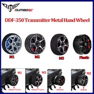 DUMBORC RC Metal Handwheel Transmitter Direction Steering Wheel with Brake Pads Sponge Cover Upgrade
