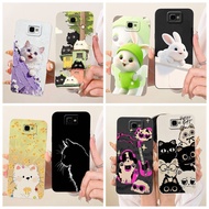 For Samsung Galaxy J7 Prime Casing J7Prime 2 G610F G610M G610Y G611FF Cute Cartoon Rabbit Cat Soft C