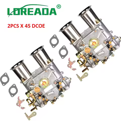2PCS X 45 DCOE Weber Carburetor Carb Assy For 152G Twin Choke 19600.060 19600.017 4 Cyl 6 Cyl V8 Eng