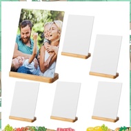 6 Pack Sublimation Photo Frames Blanks 5 X 7 Inch Heat Transfer Metal Picture Frames with Wood Base 