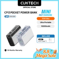 【3C  Certification】CUKTECH Mini Power Bank 10000mAh 30W Max Fastcharging Powerbank PD3.0 Digtal Disp