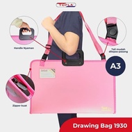 HIJAU [Deli Atk] Topla Zipper File 1930 Drawing Book Bag A3 Artbag A3 Portofolio Bag A3 Tool Greenbi
