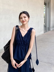 เสื้อกั๊กสายเดี่ยวผู้หญิงดีไซน์หรูหราสไตล์ Old Money ดีไซน์ใหม่ แขนกุด เสื้อชั้นในแบบลำลอง สีสันสดใส