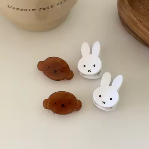 Kawaii Miffy Mini Hair Clip Boris Sweet and Cute Hairpin Edge Clip Hair Accessory for Girls Decorati