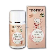 [RM 37.89 AFTER SHOPEE COIN REBATE] Tropika Baby Hair & Body Oil Roses 100ml