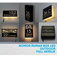 Outdoor LED Box House Number Full Acrylic Cool LED House Number/