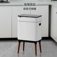全城熱賣 - 30L智慧感應垃圾桶 不鏽鋼高腳帶蓋大容量