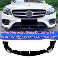Car Front Bumper Lip Spoiler Splitter Diffuser Body Kit For Mercedes Benz E-Class W213 E200 E220 E30