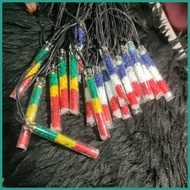 ♥️ ✳ REGGAE NECKLACE GLASS TUBE(PER PIECE)