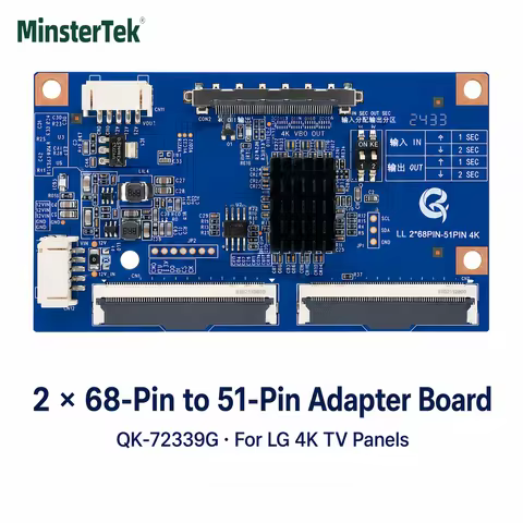 68 Pin to 51 Pin LVDS Adapter Converter Board Card Plate for LG 4K UHD LCD TV Screen Panel Repair TV