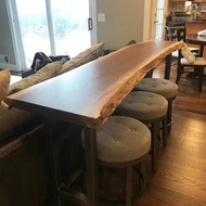 【SG Sales】Solid wood bar table Balcony narrow table against the wall long table tall table bar table