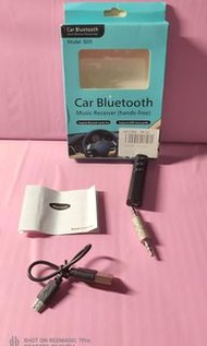 🈹不設退貨、全新貨品、B09 車載藍牙適配器 3.5 毫米適用於所有設備車載藍牙車載套件 AUX 音頻音樂適配器免提帶麥克風和充電線，適用於手機 MP3 播放器耳機實物圖片(最後一件/賤賣）
