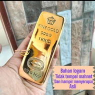 REPLIKA Diecast Fine Gold 999.9 Replica Gold Barana 1 Kilo Replica Antam Gold 1000 Gram Miniature Go